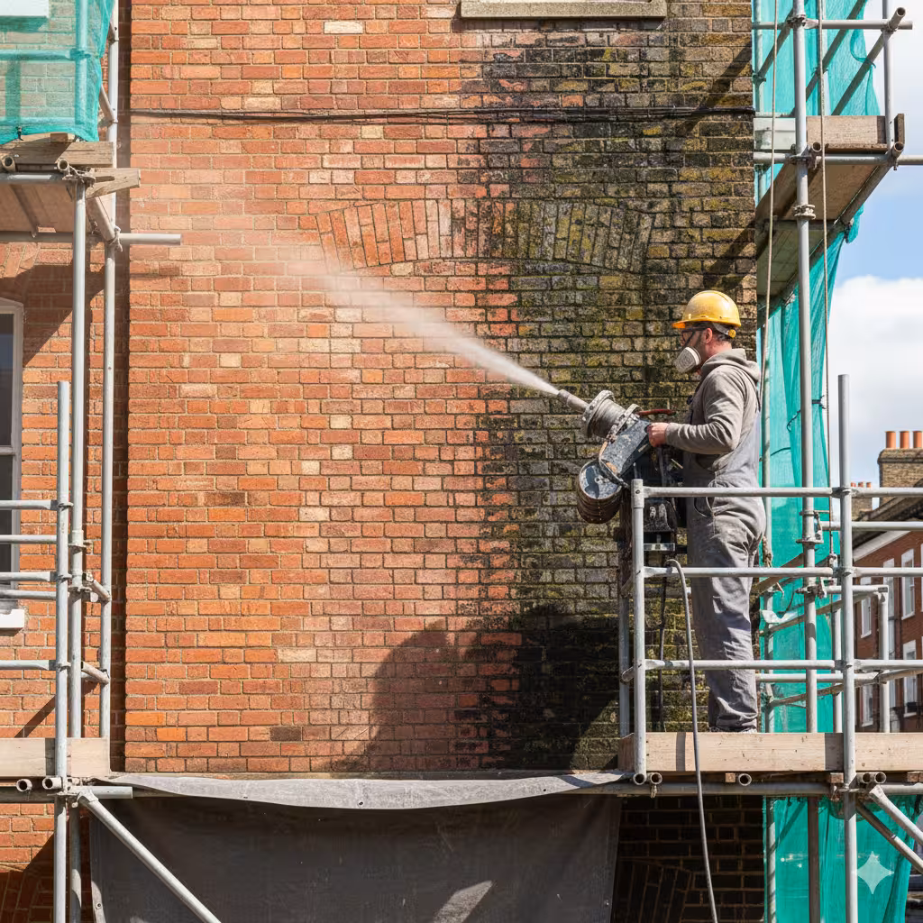Brick Cleaning in London - Removal of Biological Growth - Pointing By Tony Wallace